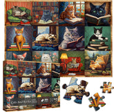 Katzen- und Bücher Puzzle 1000 Stücke